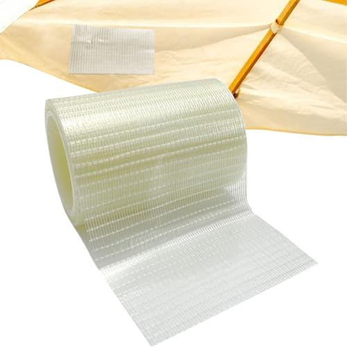 Fangssiy Nastro Riparazione Tende,Nastro Resistente Per Riparazioni E Rinforzi Teli - Impermeabile per Manutenzione Coperture Barche Tetto Ombrelli Stoffa Pelle