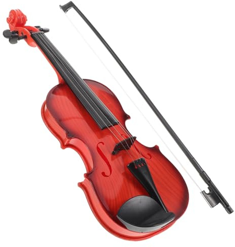 Toyvian Violino Simulato Per Bambini Principianti Con Corde Realistiche Giocattolo Musicale Educativo Per Apprendimento e Spettacoli