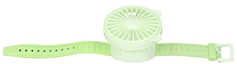 Fdit Cool Carino Orecchie D'orso USB Ricarica Orologio Ventilatore Portatile Cartone animato Braccialetto per Bambini Adulti ABS Silicone (verde fluorescente)
