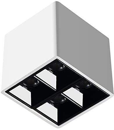 CMBSSTFC Luces de Rejilla cuadradas de 8 W, lámpara de Pared con Montaje Empotrado de 4 Luces, Foco de Techo direccional/lámpara de Acento, para decoración de Dormitorio, Sala de Estar y Cocina
