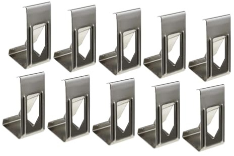 Zerodeko 50 Ganci a Molla in Metallo Argento per Appendere Cornici Fotografiche e Quadri, Clip Stabili per Cornici in Legno e Tele, Accessori per Appendini da Parete, Facili da Installare
