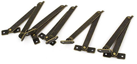 sourcingmap 5pcs Charnière Porte Boîte Couvercle pliante orientable Charnière Support Couvercle Séjour 193mm x 11mm