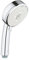 GROHE Tempesta Cosmopolitan 100 - Handbrause (wassersparend, 3 Strahlarten, Antikalk- System, 10cm Handbrause) , rund, chrom, 27574002