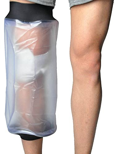 Ginocchiera impermeabile per doccia, protezione per ginocchio per adulti per chirurgia del ginocchio, ferite, medicazione e bendaggio ​​​peso 99-90,7 kg.