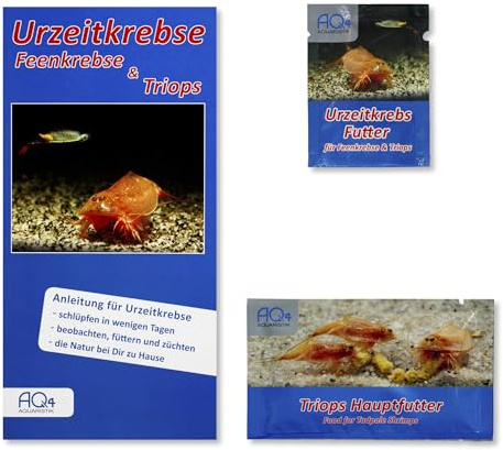 Triops Futterpaket Aufzuchtfutter und Hauptfutter, Urzeitkrebse, Feenkrebse | Zwei Futtersorten für Aufzucht, Haltung und Zucht von Urzeitkrebsen; Für vitale Tiere und eine abwechslungsreiche Ernährung