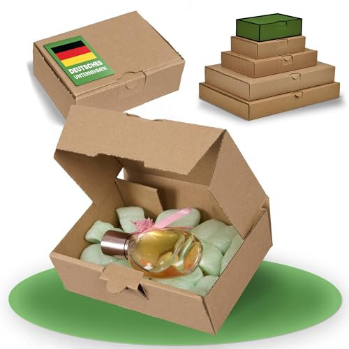 smiley pack 25x Maxibriefkartons 160x110x50mm Braun Größe und Menge wählbar Versandkarton Warenpost Warensendung Büchersendung Postkarton DHL Hermes DPD GLS UPS Deutsche Post (25 Stück Braun)