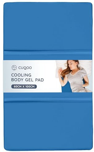 CUQOO Cooling Body Gel Pad – Large Reusable Cooling Mat for Back Pain, Menopause Relief, Overheating & Post-Workout Recovery – Foldable Gel Pad for Home, Travel, Yoga & Summer Nights