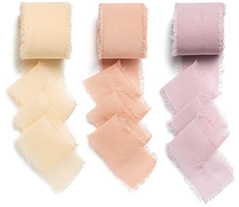 AOKSUNOVA Chiffonband Geschenkband Schleifenband Hochzeit Rosa | Chiffonband als Geschenkband und Schleifenband für Hochzeit, Elegantes Dekoband für Geschenkverpackung und Dekoration