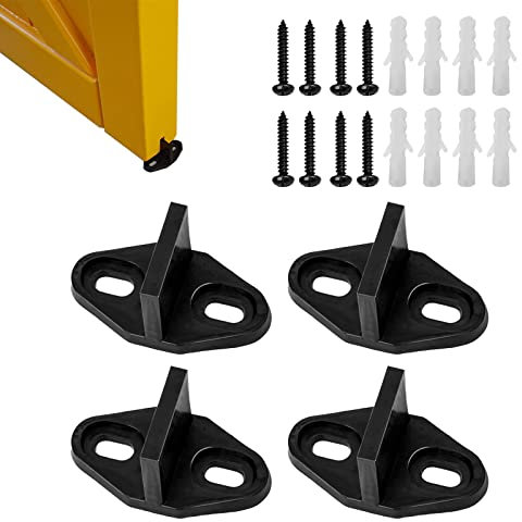 Correderas Guia Suelo,Guía de Puerta de Granero,Guia Puerta Corredera Suelo,Puerta Corredera con Tornillos,Guía de piso Deslizante,para Puertas Correderas,Rieles,Puertas Correderas de Armario,4 Piezas