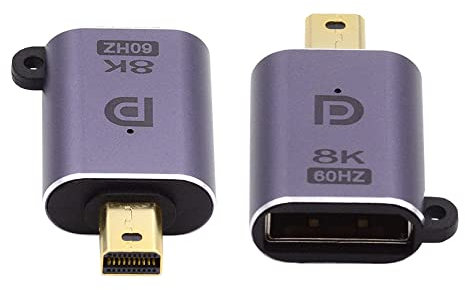 NFHK Adaptador Mini DisplayPort 1.4 macho a DP hembra 8K 60Hz Ultra-HD UHD 4K 144Hz 7680 * 4320 para monitor de video PC portátil