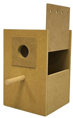 nestQ Nid d'inséparables verticaux MDF Copeaux 28 x 18 x 18 cm