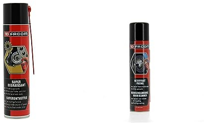 FACOM 006066 Super Dégraissant Mecanique, Aerosol 600 ml Tuyau Prolongateur & Nettoyant Freins et Embrayage, Puissant, 400ml
