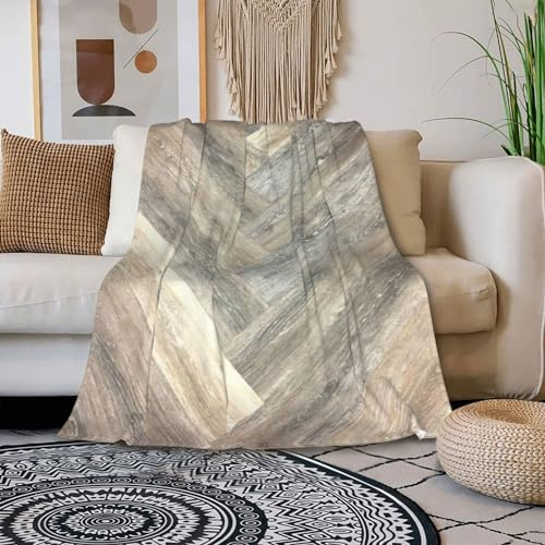 Caramel Brown Grey Beige Farmhouse Barn Wood Throw Blankets 60x50 Lightweight Flannel Fleece Cozy Soft Blanket Home Decor for Couch Bed Sofa Bedroom Living Room Travel Birthday Christmas All Season