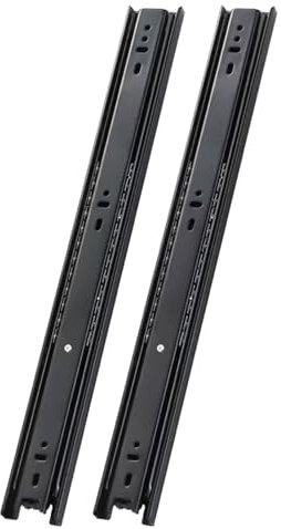 1 Paire de Glissiere pour Tiroir, Quincaillerie de Tiroir, Rails à Roulement à Billes à Montage Latéral, Rail Coulissant de Commode D'armoire, Coulisse Tiroir de Poubelle de Cuisine de Garde-robe (Si