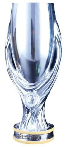 TIANXIE Trophées De La Super Coupes d'europe Football Trophée Réplique des Trophées des Champions Coupe du Monde Résine Trophée Club De Football Fans Souvenirs Collectionner,44cm