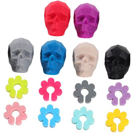 14st Weinglas-marker Etiketten Für Weinflaschen Wein Charme Weinbecher Schmücken Weinanhänger Für Stielgläser Cocktailtassen-anhänger Dekorative Aufkleber Logo-aufkleber Kieselgel Ciieeo