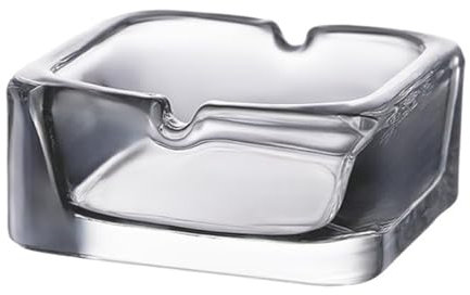 JINSHENGXINA Verdickter Quadratischer Aschenbecher Aus Glasmaterial Im Europäischen Stil, Einfacher Aschenbecher, Quadratischer Kristall-Hotel-Geschäftszimmer-Schlafzimmer-Aschenbecher(A)