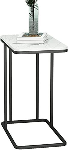 FGDIUCVN Side Table,Sofa Bedroom Narrow Side Table,Bedside Table Home C-Shaped Table Corner Table Living Room Marble Sofa Side Table,Mini Corner Zhuo,Stable Metal Frame,D
