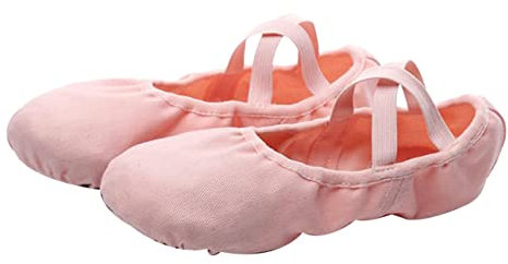 DEARMAMY Ballettschuhe Für Erwachsene Mit Hautfarbener Sohle Ballett-übungsschuhe Aus Atmungsaktivem Material Gekreuztes Gummiband Geeignet Für Yoga Tanz Und
