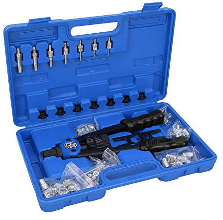 Herramienta Manual de Inserción de la Pistola de Tuerca de Remaches, Pistola de Rivéter Roscado M3 M4 M6 M8 M10 M12, con Manga Deslizante Fija, para Materiales Delgados