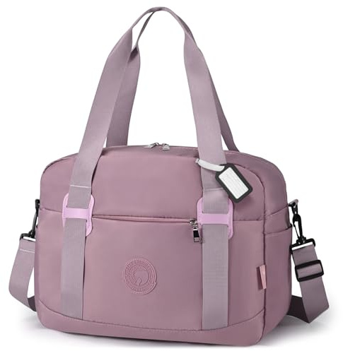 BAGZY Resväska 40x30x20 Wizzair Handbagage 30x40x20 cm Vueling Väska 40 30 20 Eurowings 25L Weekender Sportväska Liten Vattenbeständig Kuffert Handbagage Väska för Flygplan Sjukhusväska Herr Dam Rosa