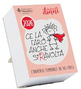 Calendario delle Donne 2026, Il Calendario Filosofico Dedicato alle Donne con Supporto in Cartone, Formato A7 da 7,4x10,5 cm, 365 Giorni di Pensieri al Femminile, Ogni Giorno Una Frase, Made in Italy