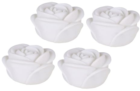 SHINEOFI 4 Pezzi Lampade LED Candela Rosa Bianca Decorazione Festa senza Luce Elettrica Sicura per Casa e Eventi