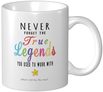 Sunlark Funny New Job & Leaving Gift Mug for Colleague 11oz Coffee Cup | Ceramic Cup for Farewell, Retirement, Goodbye Present, Never Forget The True Legends You Used to Work with
