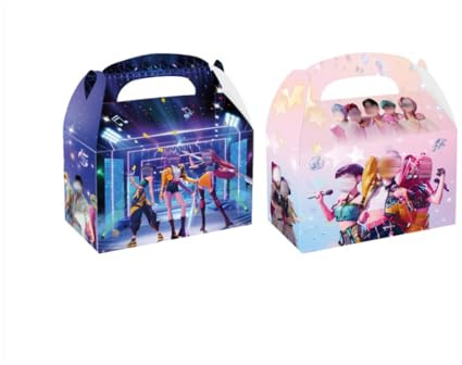 12 Party Boxes Theme Kid Snack Box Paper GIft Box for Lunches Food Treat Candy Cake for Kids Birthday Movie Night Catering Events Picnics Party Bags