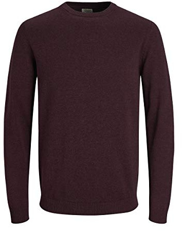 JACK & JONES Jjebasic Knit Crew Neck Noos, Suéter para Hombre, Port Royale Twisted With Black, XS