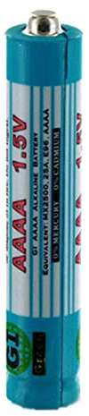 Hillflower 4 Piece AAAA LR61 EN96 Bulk 0% Hg 1.5V Heavy Duty Carbon Zinc New Battery