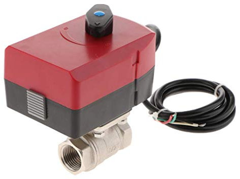 Tubayia Messing 2 Wege Zonenventil Elektrische Kugelventil Kugelhahn Motorkugelhahn (DN15)
