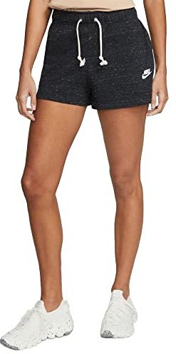 Nike DM6392-010 W NSW Gym VNTG PE Short Pantaloncini Donna Black/White S