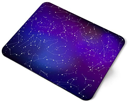 Computer Mouse Mat Pad - Northern Hemisphere Constellations Star Map Home Office PC Desk Accessory Flexible Fabric Top Large 5mm Laptop Desktop Printed Art Ergonomic #45885