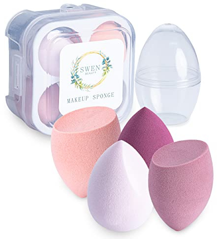 Make Up Schwamm Set Herbst Angebot, 6 Teiliges SWEN Beauty Sponge set - hohe Qualität, Schminkschwamm, Mischschwamm, Optimal für Flüssigkeit, Creme und Puder, Makeup Schwämmchen GERMAN BRAND