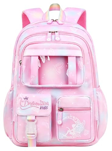 Schulrucksack für Mädchen, Kinder Grundschultaschen Leichte Rucksäcke Kinder Schulranzen Büchertasche Große Kapazität Schultasche Niedlicher Kinderrucksack für 5-12 Jahre