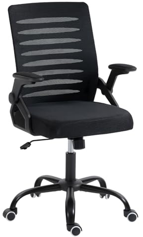 Panana Mesh Back Office Chair Rolling Ergonomic Desk Chair with Wheels Adjustable Height Task Chair (Black)