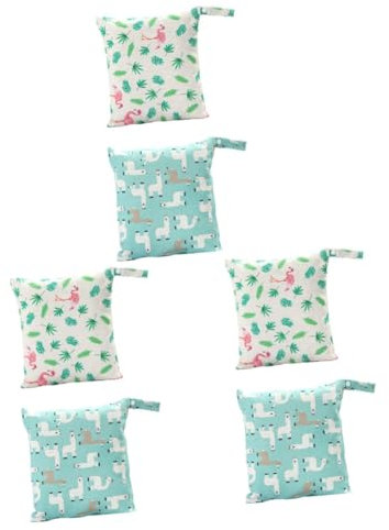 Toyvian 6stücke Tragbare Windeltasche Für Wasserdichtes Organizer Reisen Zur Aufbewahrung Von Feuchttüchern Und Spielzeug Buntes Design Mit Tiermotiven