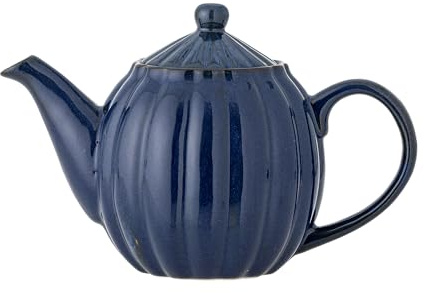 Latina Teiera 1085 ml – Teiera in gres porcellanato con coperchio e manico – Caraffa in ceramica di alta qualità – Elegante teiera per tè e bevande calde – Lavabile in lavastoviglie e design unico