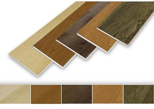 NoblesBox Klick Suelo de vinilo rígido SPC, aspecto de espiga, impermeable y antideslizante, 6 mm + 1 mm, aislamiento IXPE, para calefacción por suelo radiante, sistema de clic (Ostend Oak, 1 m²)