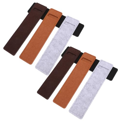 CORHAD 8stücke Teiliges Filz Stiftetui Für Füllfederhalter Und Kugelschreiber Schutzpouch Für Bürobedarf Minimalistisches Design Kaffee Und Hochwertige Verarbeitung Und Langlebiges