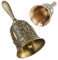 Campana De Llamada De Aleación De Zinc Clásica Tradicional Servicio Handbell Loud Call Bell con Mango para La Escuela Campana de Mano, Campana Clásica de Zinc, Servicio Retro, 1 Unidad, Color Bronce