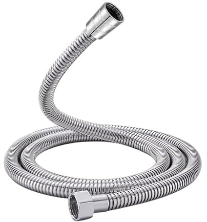 CYILIUEN Manguera de ducha de acero inoxidable, 100 cm, universal, de acero inoxidable, con protección antitorsión, G 1/2