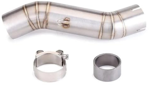 NVNZMFPPW Sistema Scarico per Moto Escape, Tubo Collegamento Anteriore Centrale Modificato Senza Silenziatore per CBR500, CB500X, CB500F, CBR500R Silenziatori Terminali Scarico