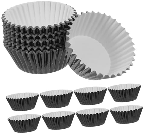 Mikinona 100 Pezzi Coppette da Forno Alluminio per Dolci Pz Pirottini Versatili per Muffin Tart per Cupcake e Dessert per Ogni Occasione