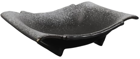 SOLUSTRE Fuente de cerámica profunda para horno, rectangular, para lasaña, profunda, con asas, estilo japonés, para lasaña de queso y cazuela.