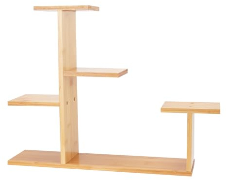 Soporte pequeño de madera para plantas, estante para alféizar de ventana, soporte redondo de sobremesa para plantas, soporte de escritorio para oficina, dormitorio, comedor, estudio (Estilo 5)