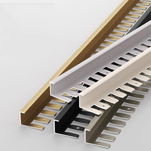 RTVGNSZSJL Fliesenkanten Schutz Langlebiger Kantenschutz 90cm 3 Stück Treppenkantenprofil Biegbares Profil Ideal Für Badezimmer Und Küchen(Gold,9mm(11/32))