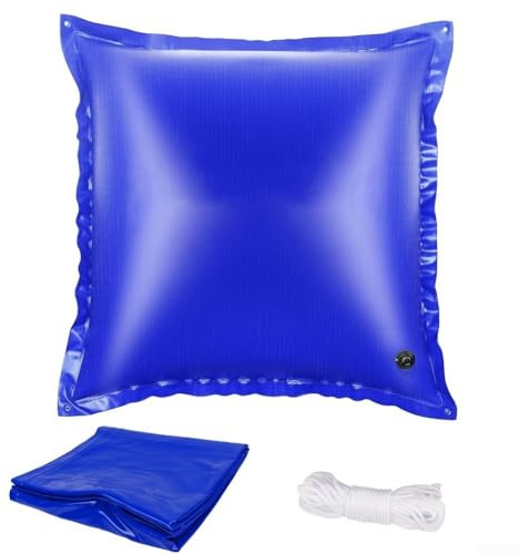 Cubierta de piscina de invierno inflable para piscinas redondas de suelo, PVC para ayudar a preservar la integridad de la piscina reduciendo la acumulación de agua debajo de las cubiertas (azul oscuro