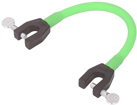 Dilwe Connecteur de Pointe de Ski, Contrôle de Vitesse Professionnel, Aide à L'entraînement de Ski Durable avec Cordon élastique et Pince Large pour Débutants et Enfants (Green)